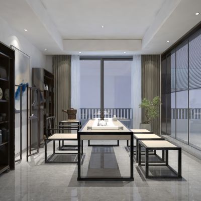 中式茶室会客厅