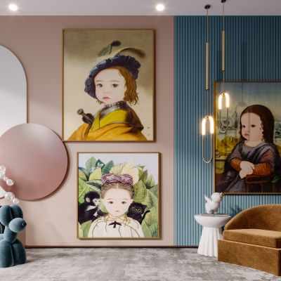 现代简约轻奢风格儿童休闲区