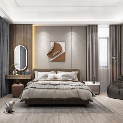 现代家居卧室主卧