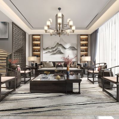 新中式客厅餐厅