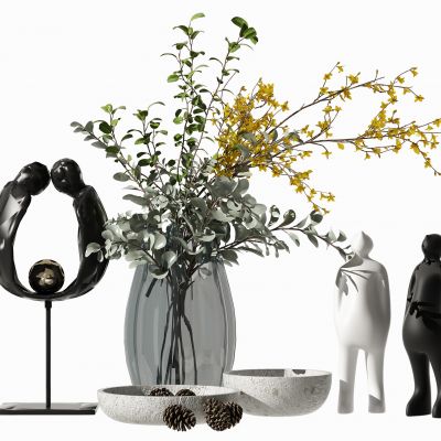 现代花瓶摆件3D模型