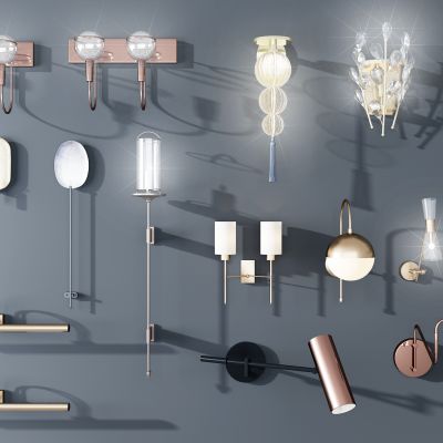 现代水晶金属壁灯