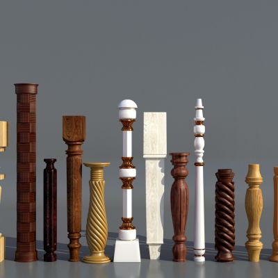 木质栏杆护栏合集