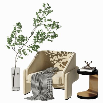 现代椅子茶几组合