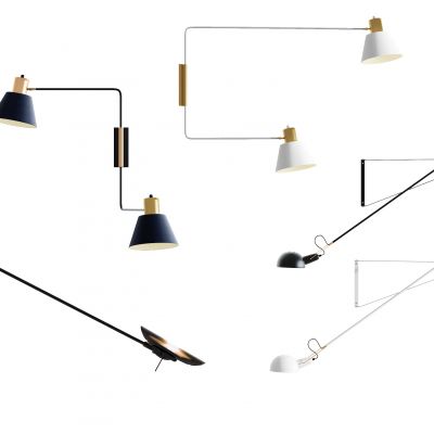 现代工业风长条金属壁灯