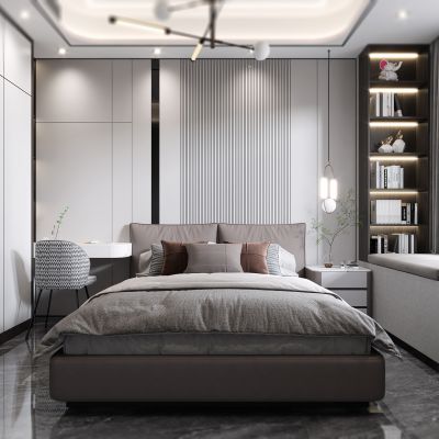 现代卧室，卧室