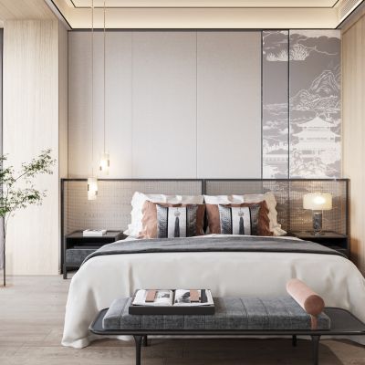 新中式卧室书房