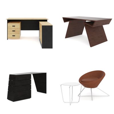 现代办公桌子