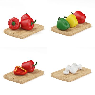 甜椒，彩椒，蘑菇