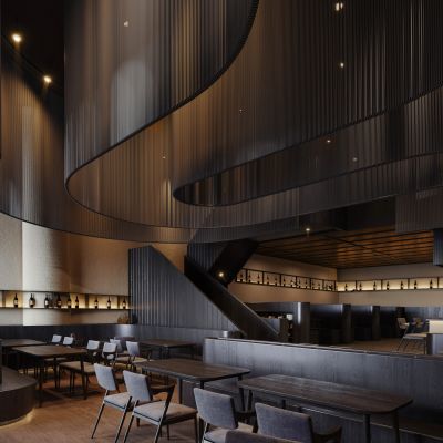 现代高级灰酒吧清吧