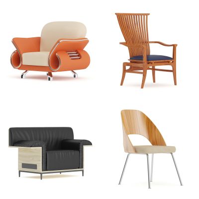 现代单椅，单人沙发