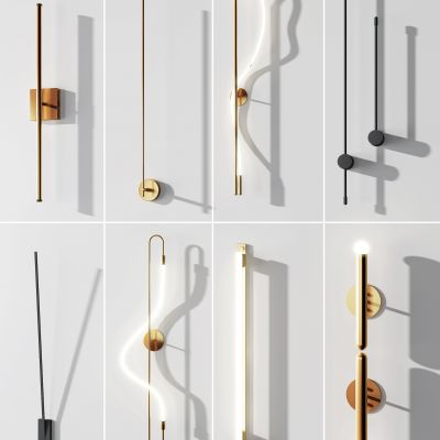 现代金属条形壁灯