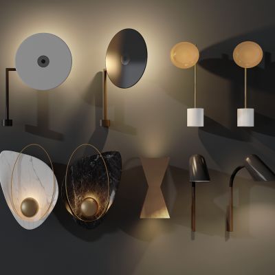 现代金属烤漆壁灯