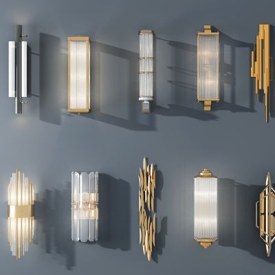 新中式水晶金属壁灯