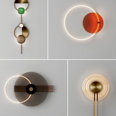 现代金属圆形壁灯