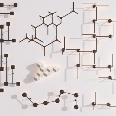 现代简易条形壁灯