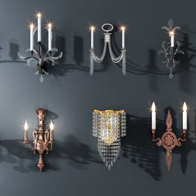 欧式金属水晶壁灯