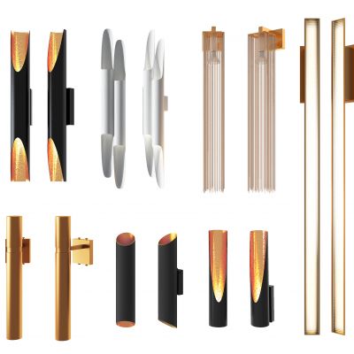 现代管形金属壁灯