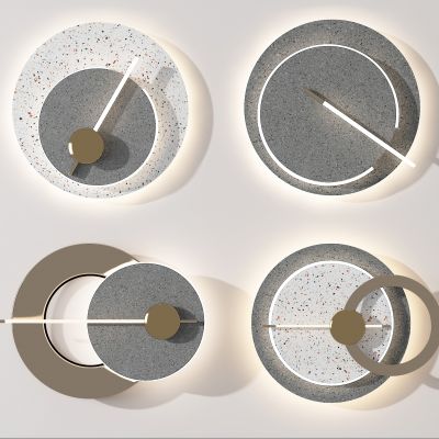 现代圆形金属墙饰壁灯