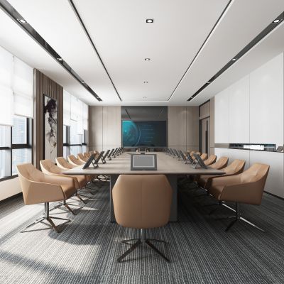 现代小视频会议室