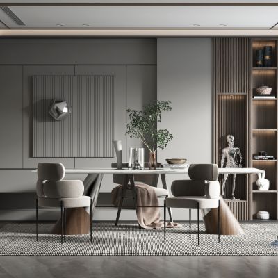 现代轻奢风格书房