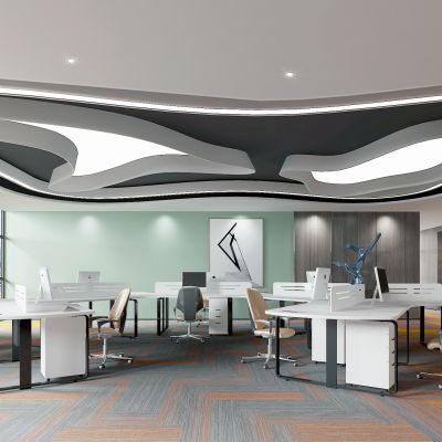 现代敞开式办公室