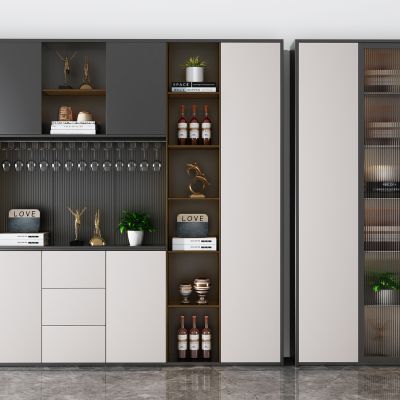 现代轻奢多功能酒柜