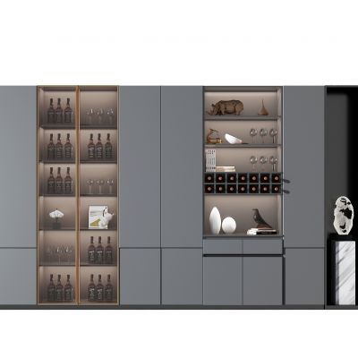 现代嵌入式酒柜