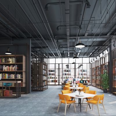 工业风图书馆