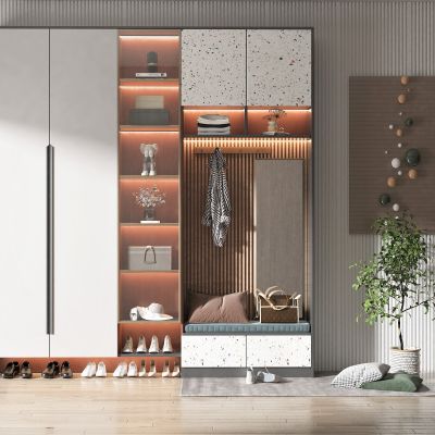 现代风格鞋柜,饰品摆件