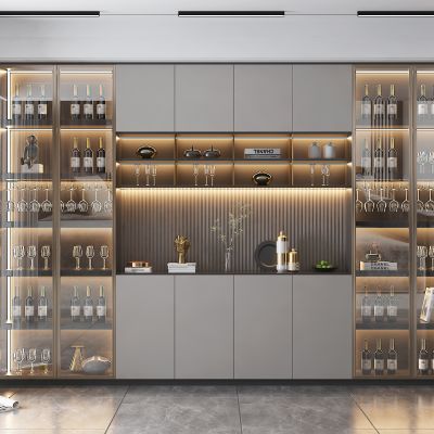 现代轻奢红酒酒柜