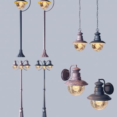 现代欧式铁艺户外路灯