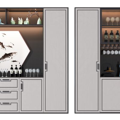 新中式轻奢酒柜