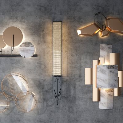 新中式金属烤漆壁灯