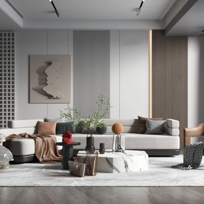 现代轻奢风格客厅