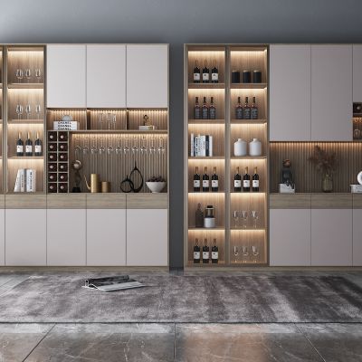 现代轻奢玻璃酒柜