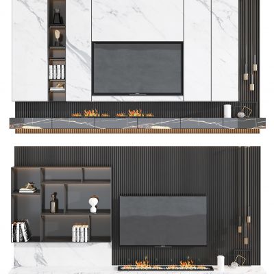 现代简约电视背景墙