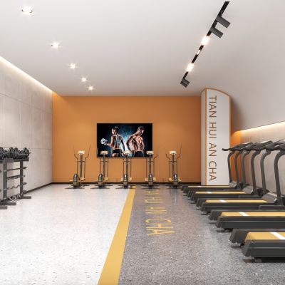 现代瑜伽室，健身房