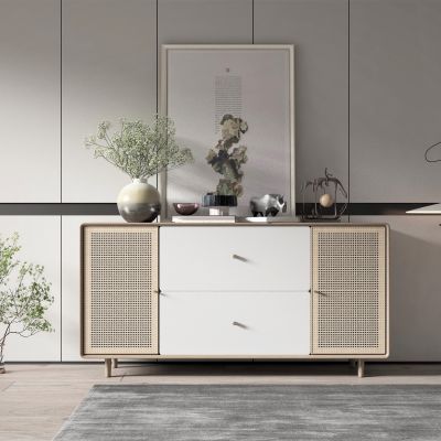 新中式风格边柜,装饰画,饰品摆件