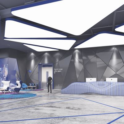 现代办公前台接待区