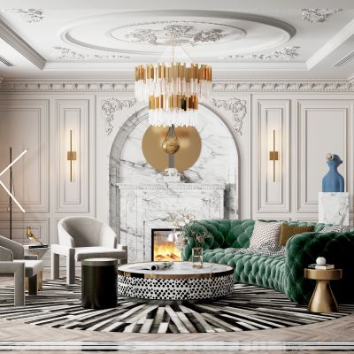 简欧，法式客厅