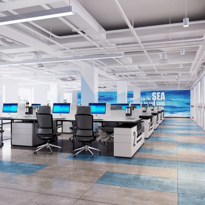 现代简约开敞开放办公区