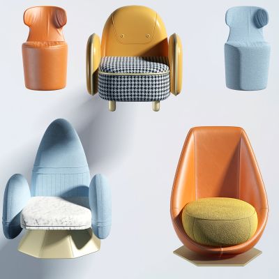 现代单人儿童沙发座椅，坐凳墩子