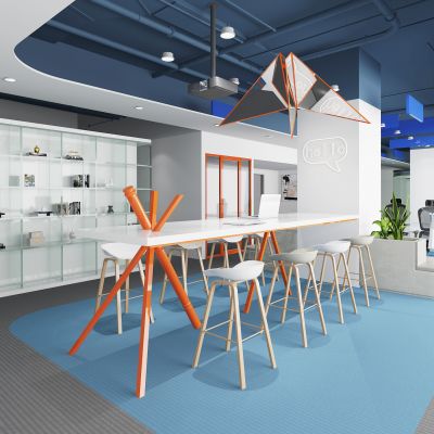 现代办公室，休闲等候区