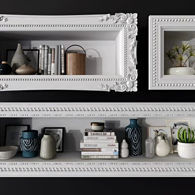 欧式雕花石膏线条壁柜