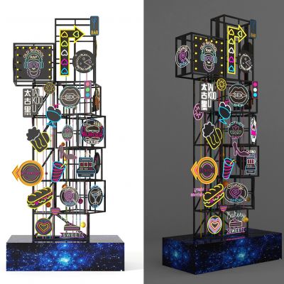 现代霓虹灯灯塔