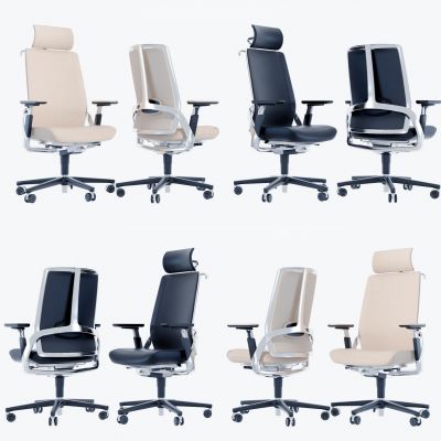 现代皮革办公转椅