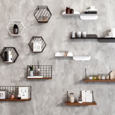 北欧铁艺挂墙式置物架3D模型