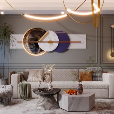 北欧现代简约轻奢客厅