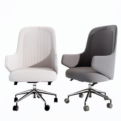 现代布艺高背办公椅3D模型